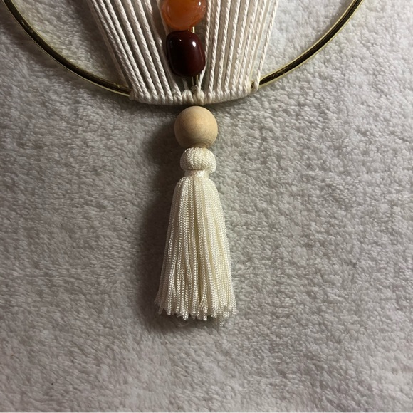 Handcrafted chakra 7 stone boho wall hanging - Picture 3 of 7